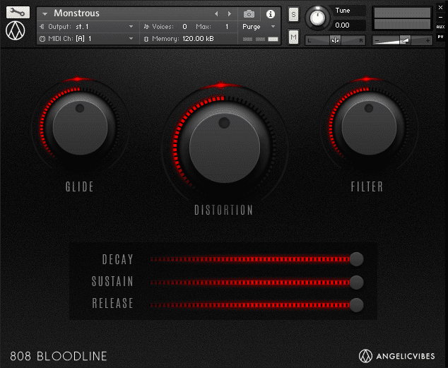 Screenshot of 808 Bloodline Kontakt Library