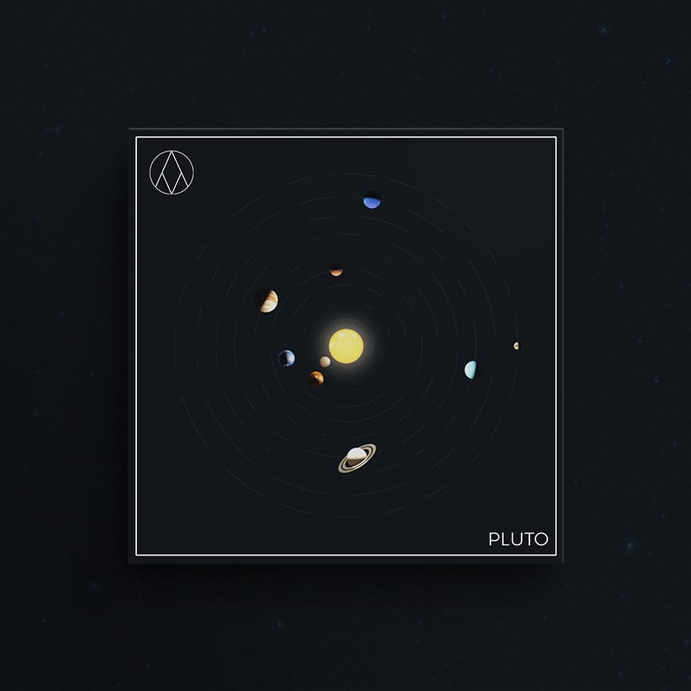 Artwork with planets for Pluto Drum Kit