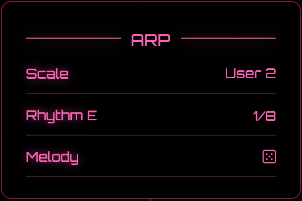 Astrx Synth Arp Section