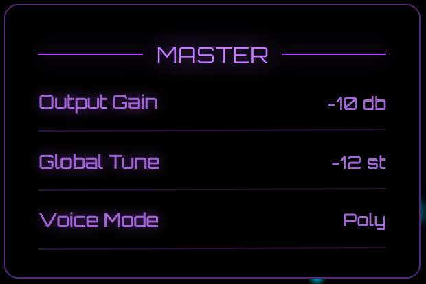 Astrx Synth Master Section