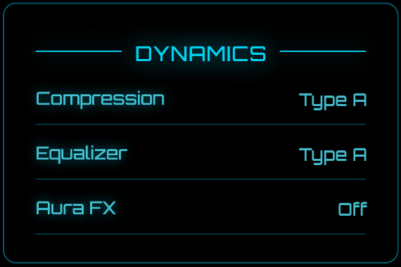 Astrx Synth Dynamics and Aura FX Section