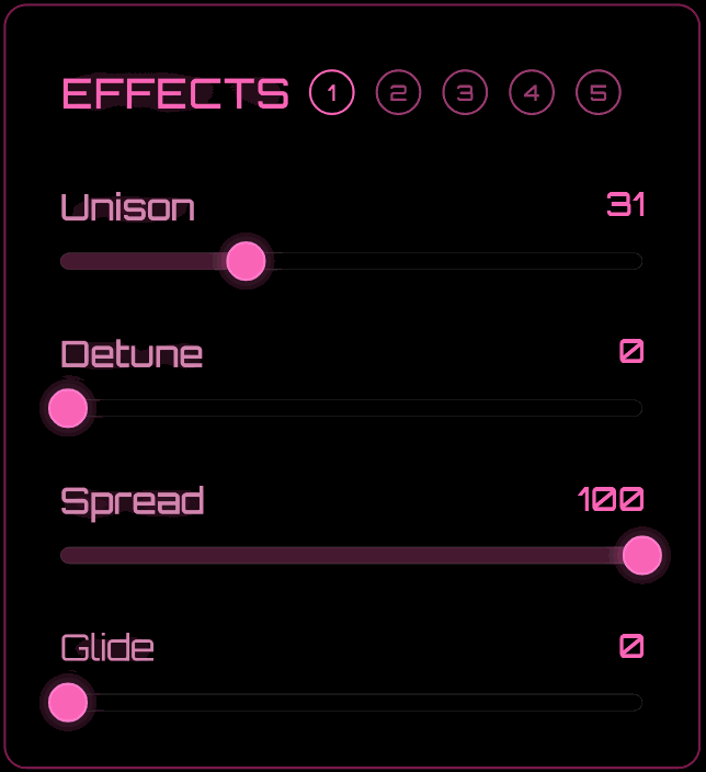 Astrx Synth Effects Section