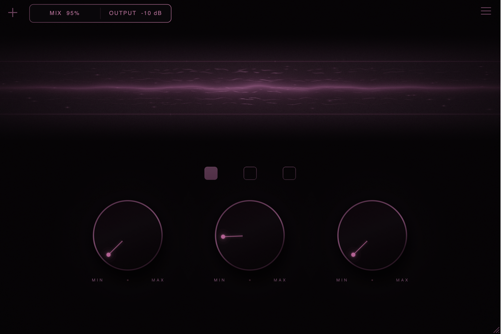 Maximillion plugin interface and controls